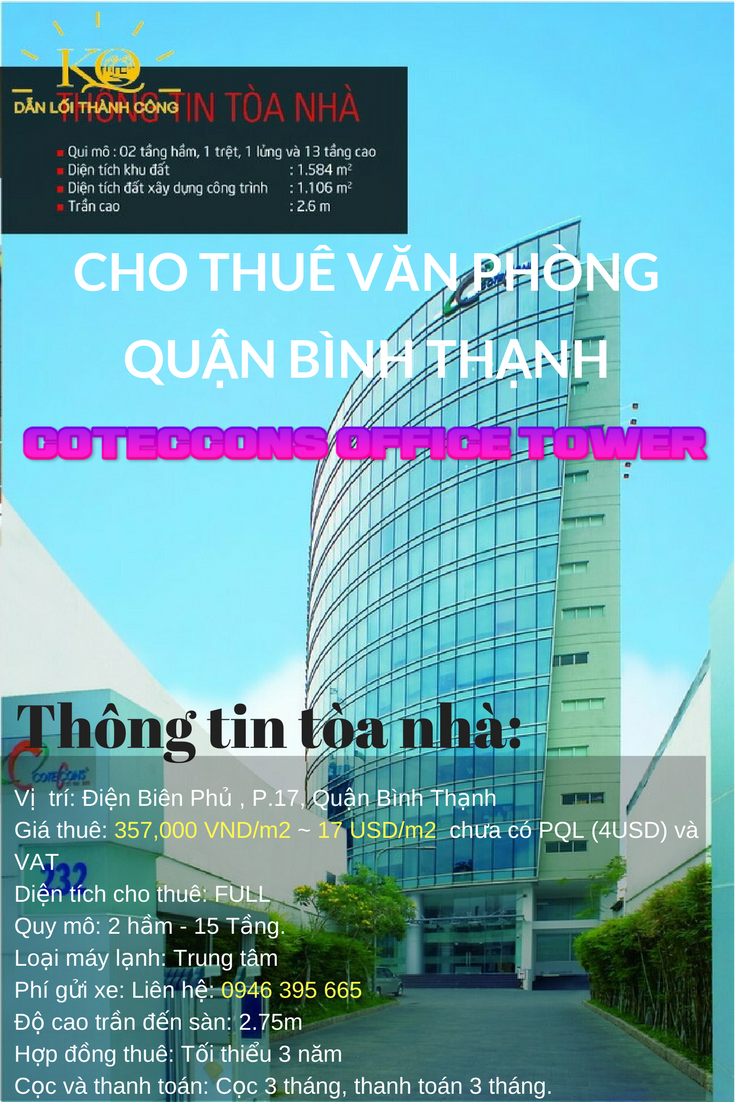 Cho thuê văn phòng quận bình thạnh Coteccons Office Tower