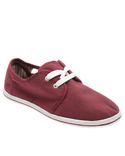 Red Lace Plimsoll Shoes