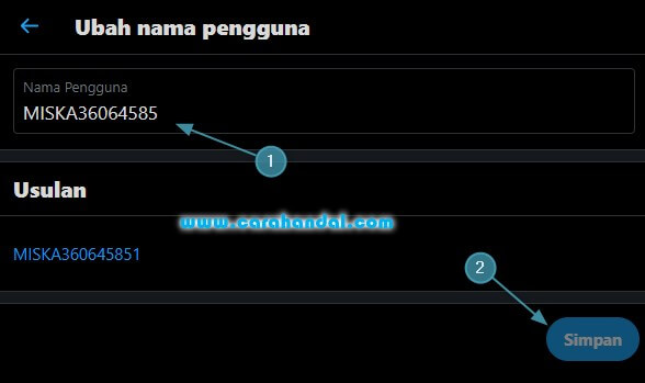 Cara Mengganti Username Twitter di komputer web