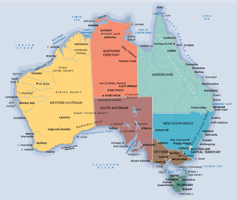 Map of Australia