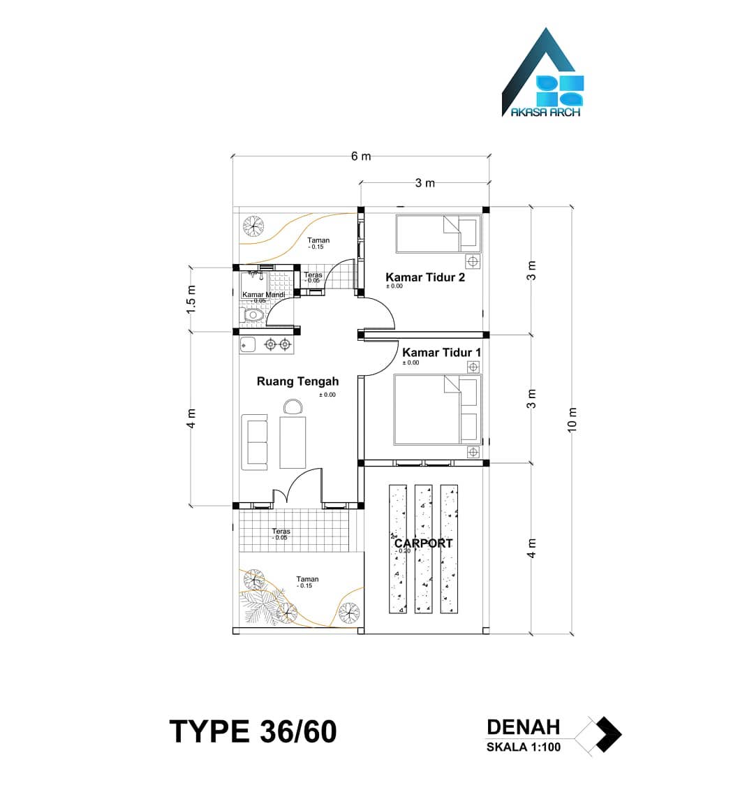 Kumpulan Desain Dan Denah Rumah Minimalis Type 36 Yang Cocok Untuk