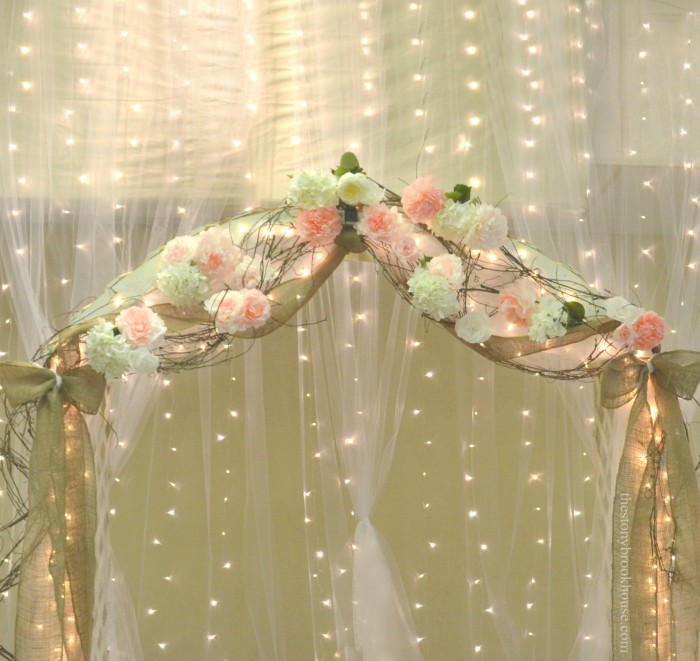Wedding Arch with Coffee Filter Peonies