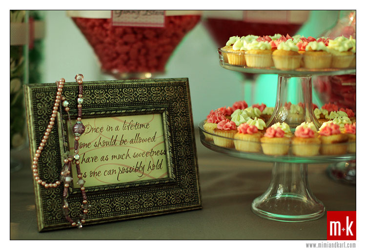 The name of the bride is Candy thus a Candy wedding theme
