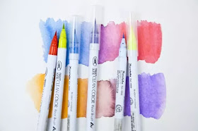 Zig Clean Color Real Pens watercolor sample