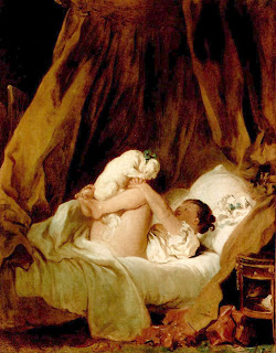 Девочка в постели, играющая с собачкой (Мюнхен, Старая пинакотека).jpg