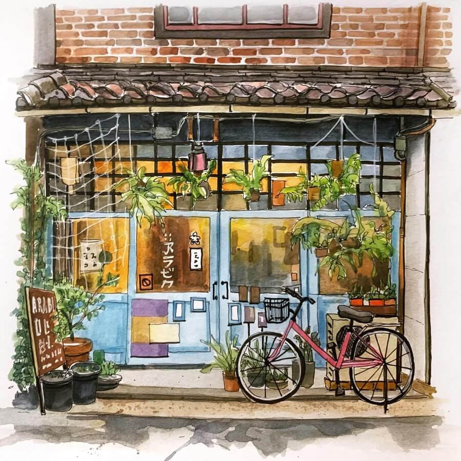 06-Cafe-Arabiq-Osaka-Architectural-Drawings-Sammy-www-designstack-co
