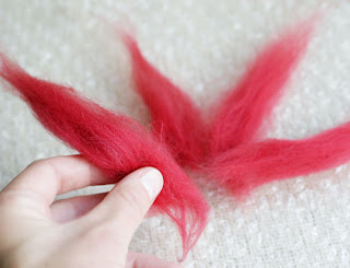 felting red maple leaf