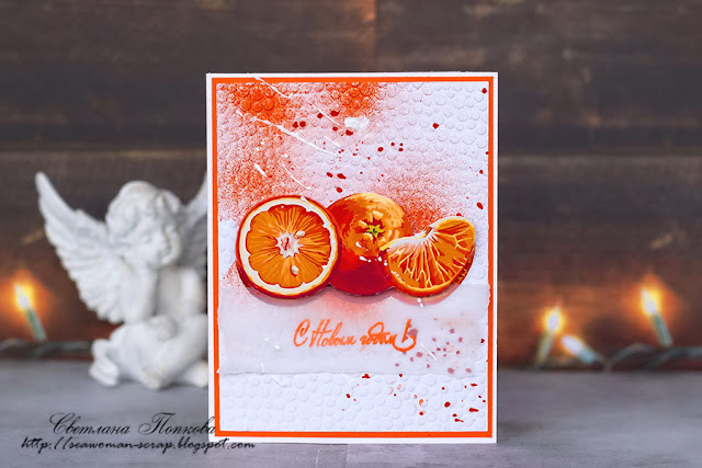 scrapbooking, scrap, card, orange