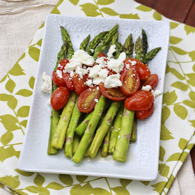 Asparagus and Tomatoes with Feta | The Sweets Life