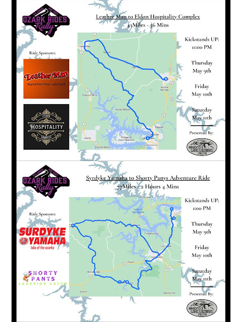 Ozark Rides Rally Guided Rides Maps Lake of the Ozarks