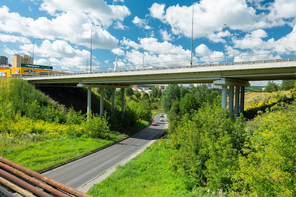 Мост через Касьяновский авраг, вид с теплотрассы
