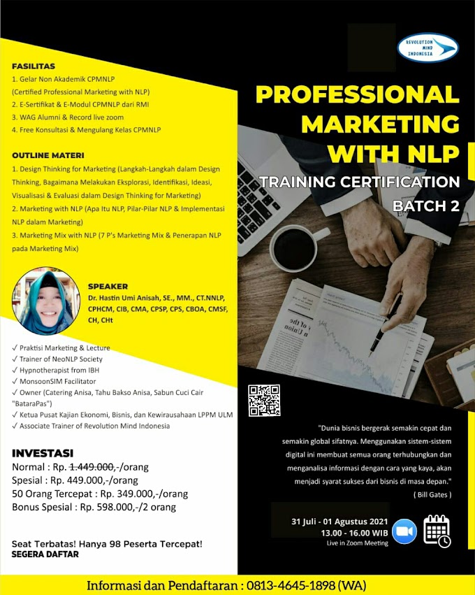 Certified Professional Marketing With NLP Batch 2