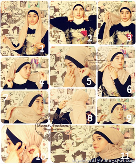 Set of hijab tutorial practical and stylish 