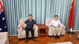 The Chinese Consul General in Western Australia Mr. Lei Kezhong had cordial talks with the Chairman of MNE