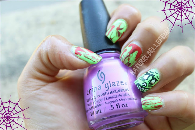 Halloween Zombie nail art