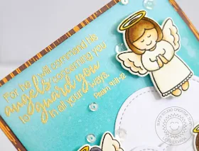 Sunny Studio Stamps: Little Angels & Angelic Sentiments Angel Encouragement Card by Lexa Levana