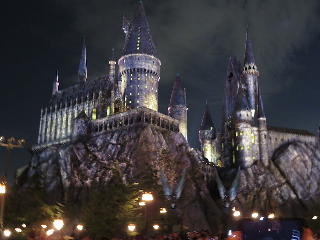 Hogwarts Castle at Night Wizarding World of Harry Potter Universal Studios Hollywood