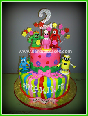 Gabba Gabba Birthday Cake on Sandra S Cakes  Yo Gabba Gabba Birthday Cake