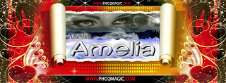 cover of name Amelia , Romantic cover facebook with name Amelia