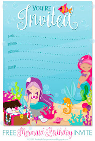 mermaid invitations DIY