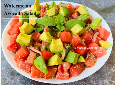 watermelon avocado salad