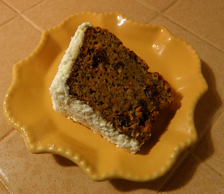 Slice of Carrot Cake on Plate