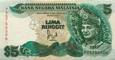 5 Ringgit Malaysia banknote 