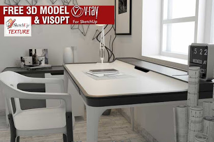 Free Sketchup 3D Model Working Room Together With Vray Visopt