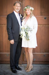 Parker Stevenson with his wife Lisa Schoen in their wedding dress