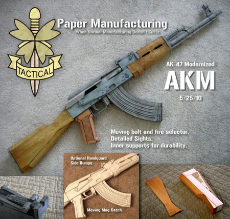 AKM Papercraft Assault Rifle