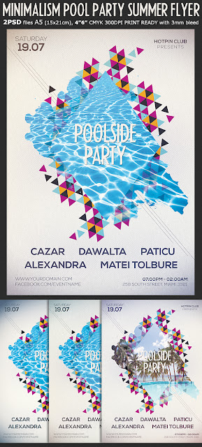  Minimalism Summer Party Flyer Template