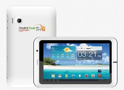 Pixcom AndroTab TriG,Spesifikasi, Harga Tablet, Android ICS,  1.2 Ghz Qualcomm Snapdragon, 3G