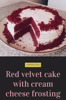 This easy red velvet cake recipe is moist, soft and tender.  You'll be impressed with how easy it easy  to make this cake. All you need to do is whisk wet and dry ingredients together. This red velvet cake has a perfect tangy taste from lemon juice. This cake recipe is my go-to red velvet cake recipe, it might look red rather than red velvet taste but regardless of the color, the cake is as delicious as it looks.