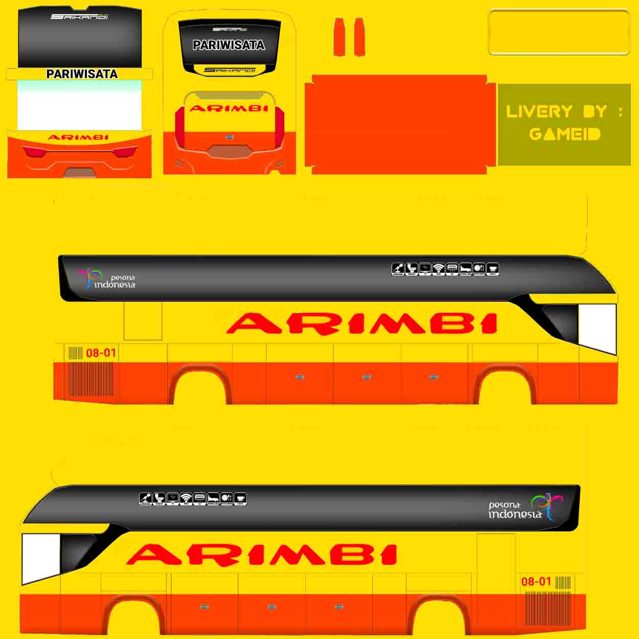 livery bussid srikandi shd arimbi