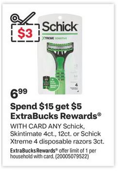 FREE Schick Disposable Razors at CVS 12/4-12/10