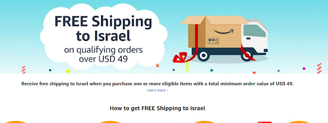  Click here to shop Amazon's Free Shipping to Israel collection!