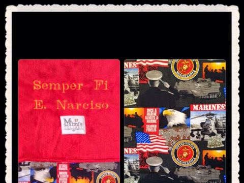 Marine blanket for my nephew Evan