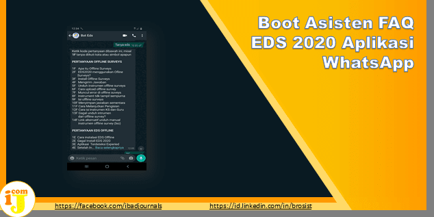 Boot Asisten FAQ EDS 2020 Aplikasi WhatsApp