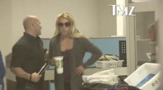Britney big gulp at airport
