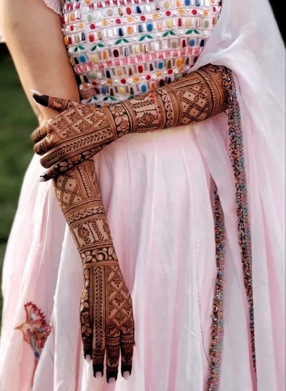 Bharwa Bridal Mehndi Design