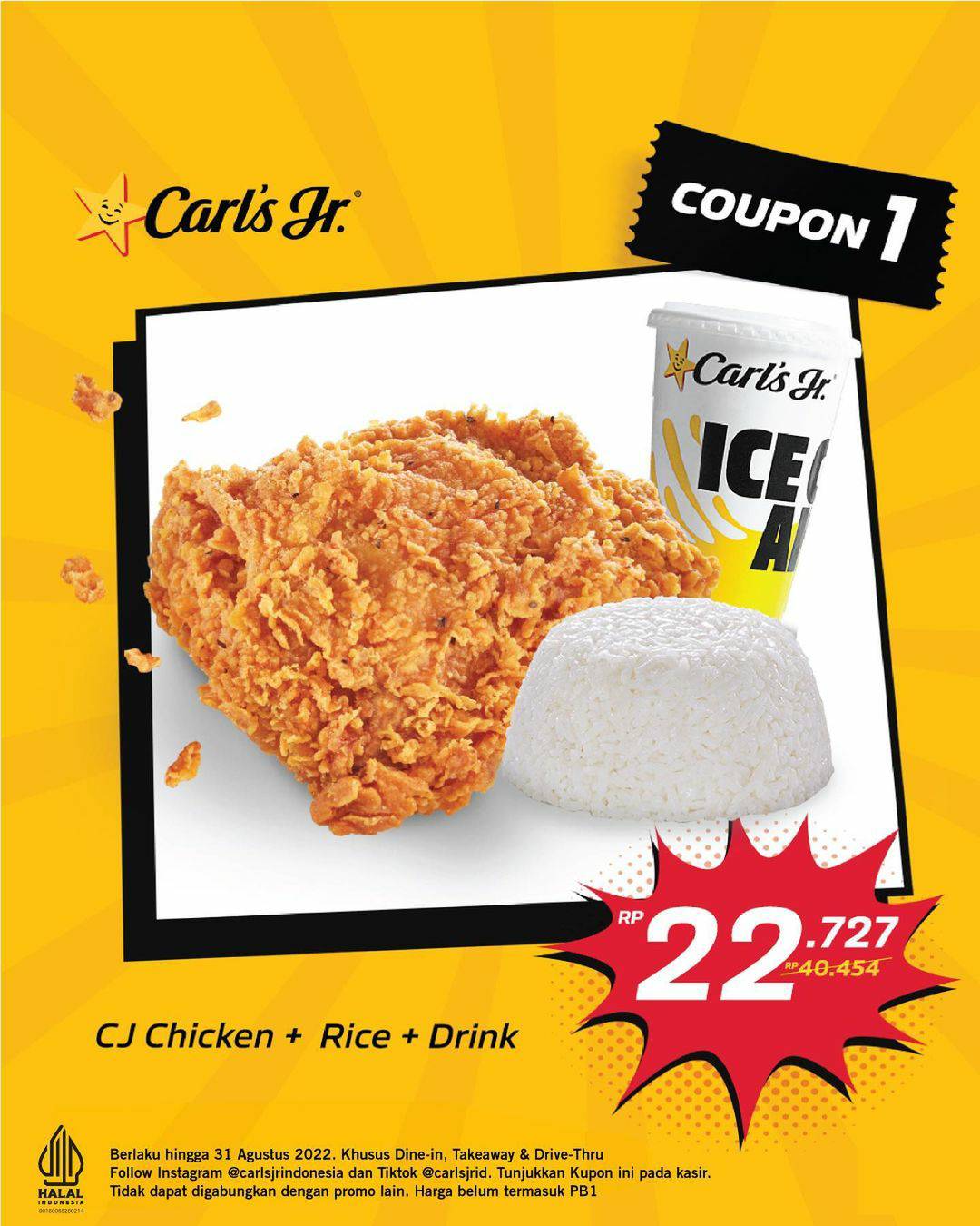 KUPON DISKON CARLS JR BOUNCE BACK COUPON AGUSTUS 2022