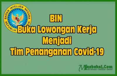 Cara Mendaftar Tim Penanganan COVID-19 Oleh BIN