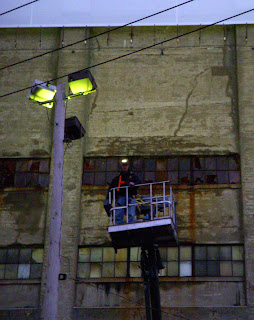 Working Changing the Street Light