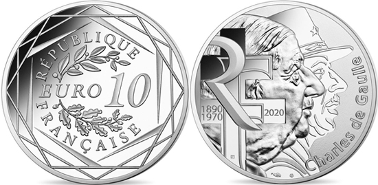 France 10 euro 2020 - Charles de Gaulle