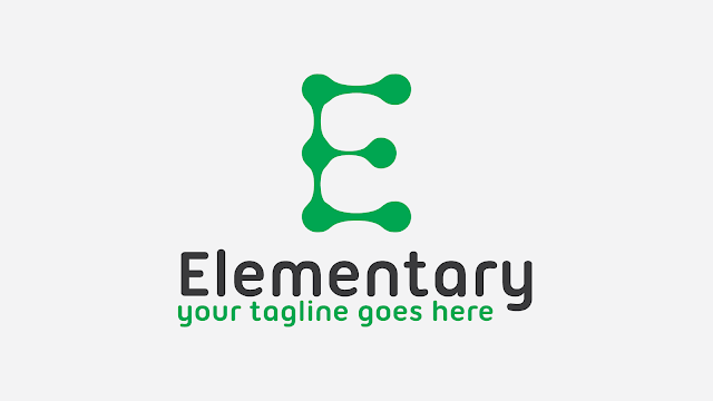 elementary free business logo design template letter e lettre