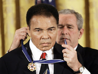 Muhammad Ali receives the Presidential Medal of Freedom