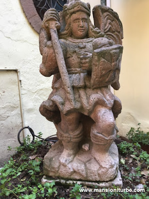 Cantera Stone Sculpture at Mansion Iturbe in Pátzcuaro, Michoacán