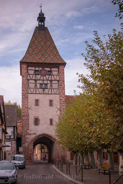 Fortifications de Bergheim (Alsace). Obertor (Porte haute) - Vue intérieure.