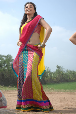 Kajal Agarwal Cute in Rose Half Saree Photos