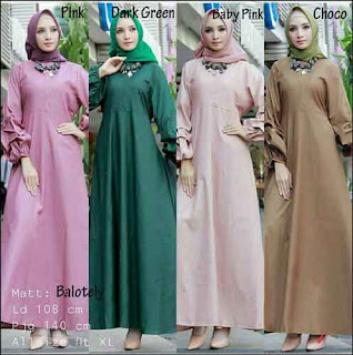 Gamis Polos Murah Querty Maxi Bahan Balotelli